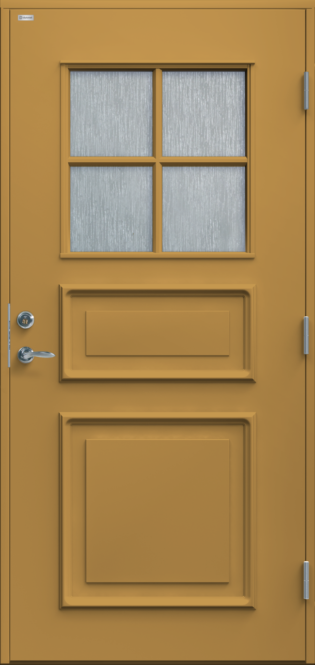 Ockragul ytterdörr Elvira