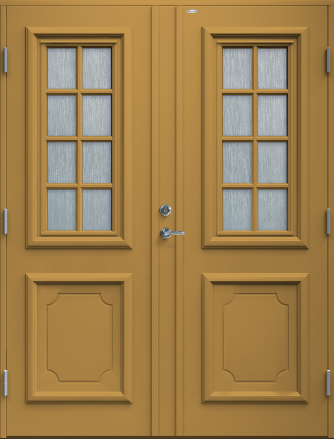 Ockragul parytterdörr Svea