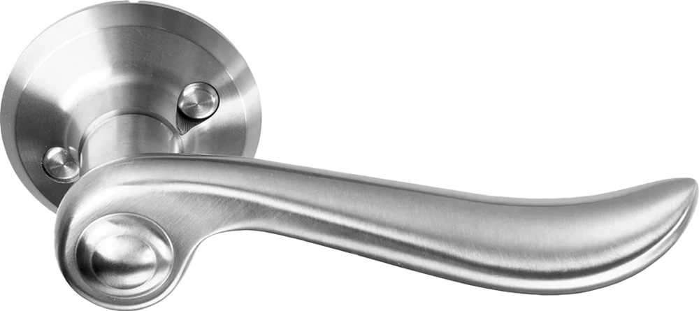 ASSA 6638 dörrhandtag i mattborstad krom.